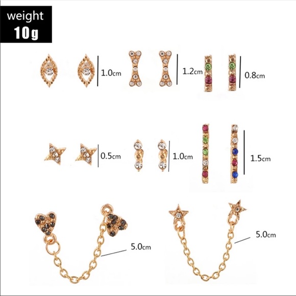 LAST ONE • Colorful 8 Pair Earring Set - Picture 2 of 3